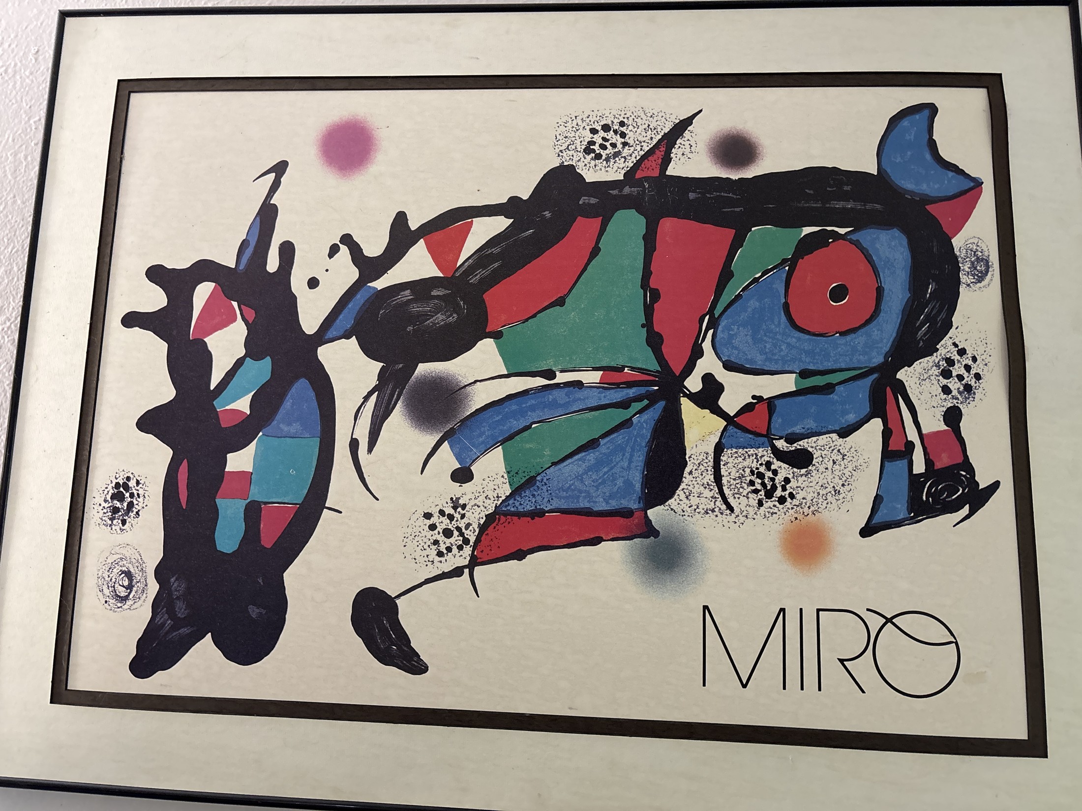 Joan Miró Exhibition or Portfolio Art Poster/Print, Framed