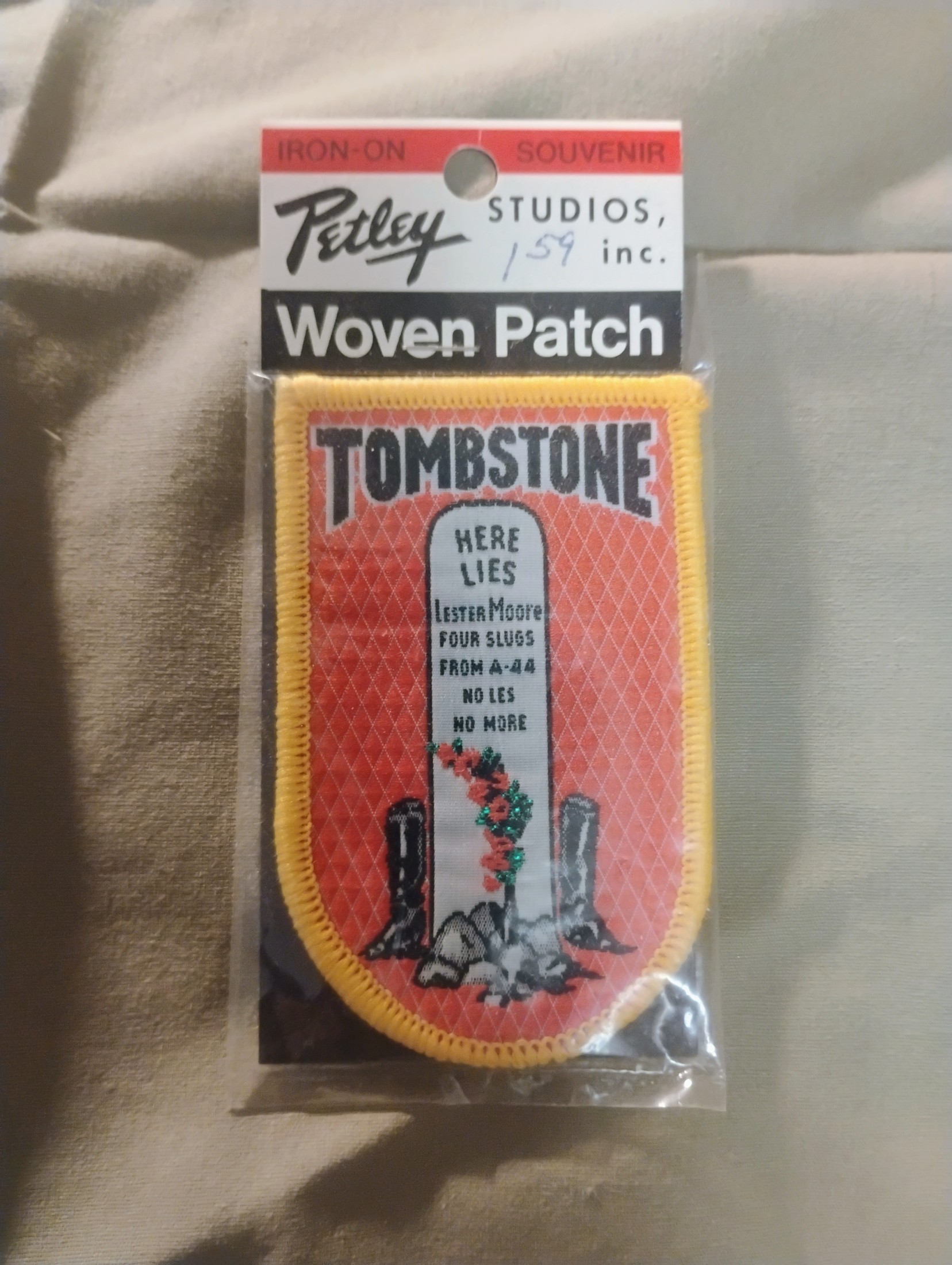 Vintage Tombstone Woven Patch by Parley Studios — Iron-On Souvenir