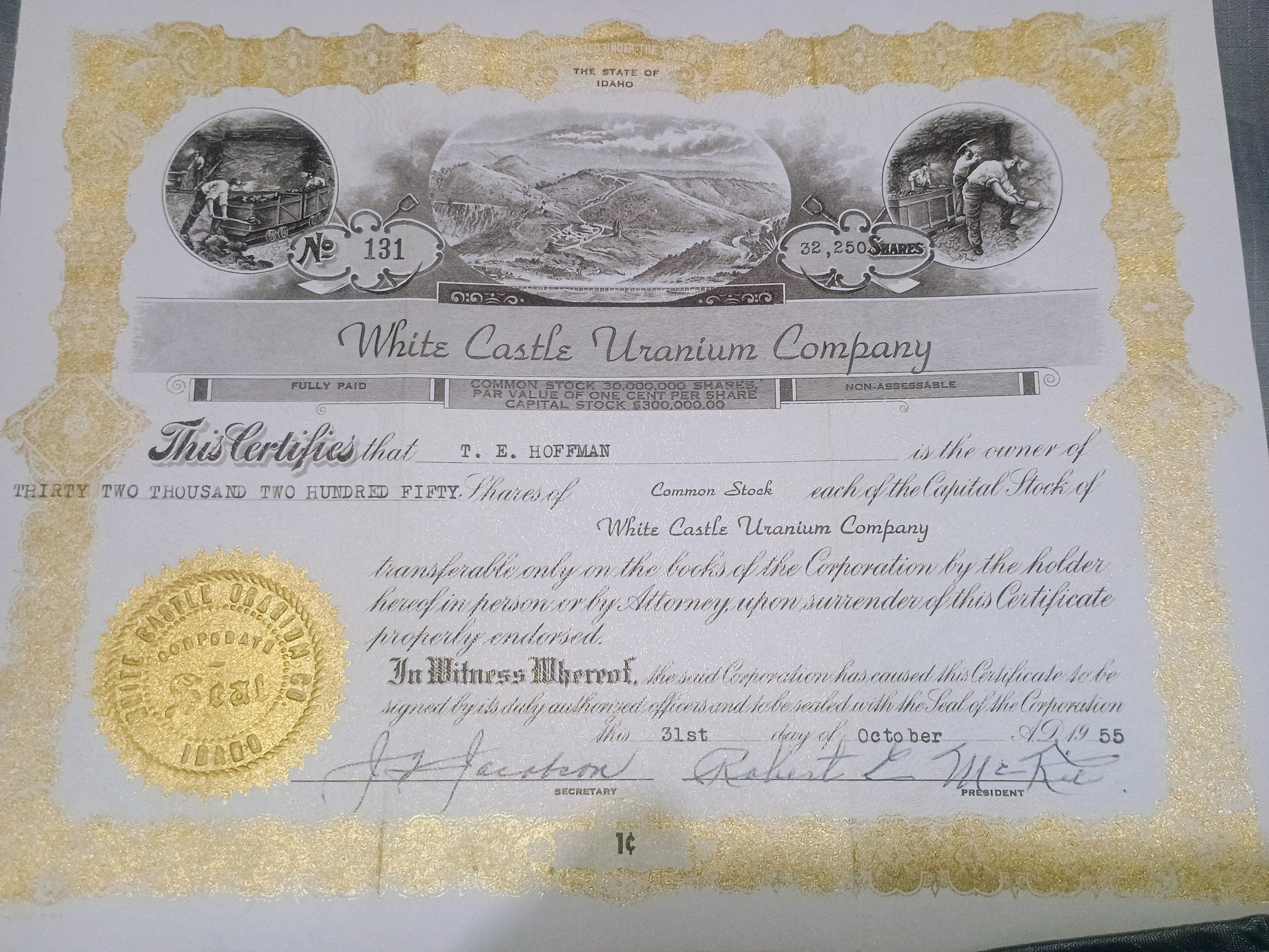 Stock Certificate