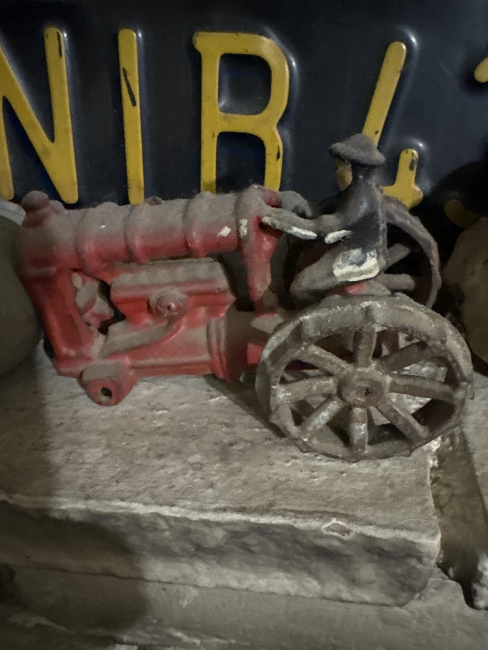 Antique Farm Tractor with Driver