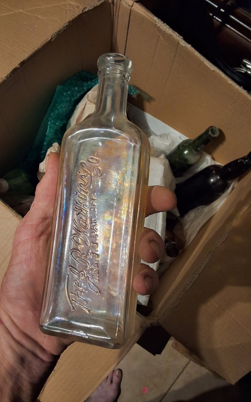 The J.R. Watkins Co. Embossed Clear Glass Medicine/Extract Bottle