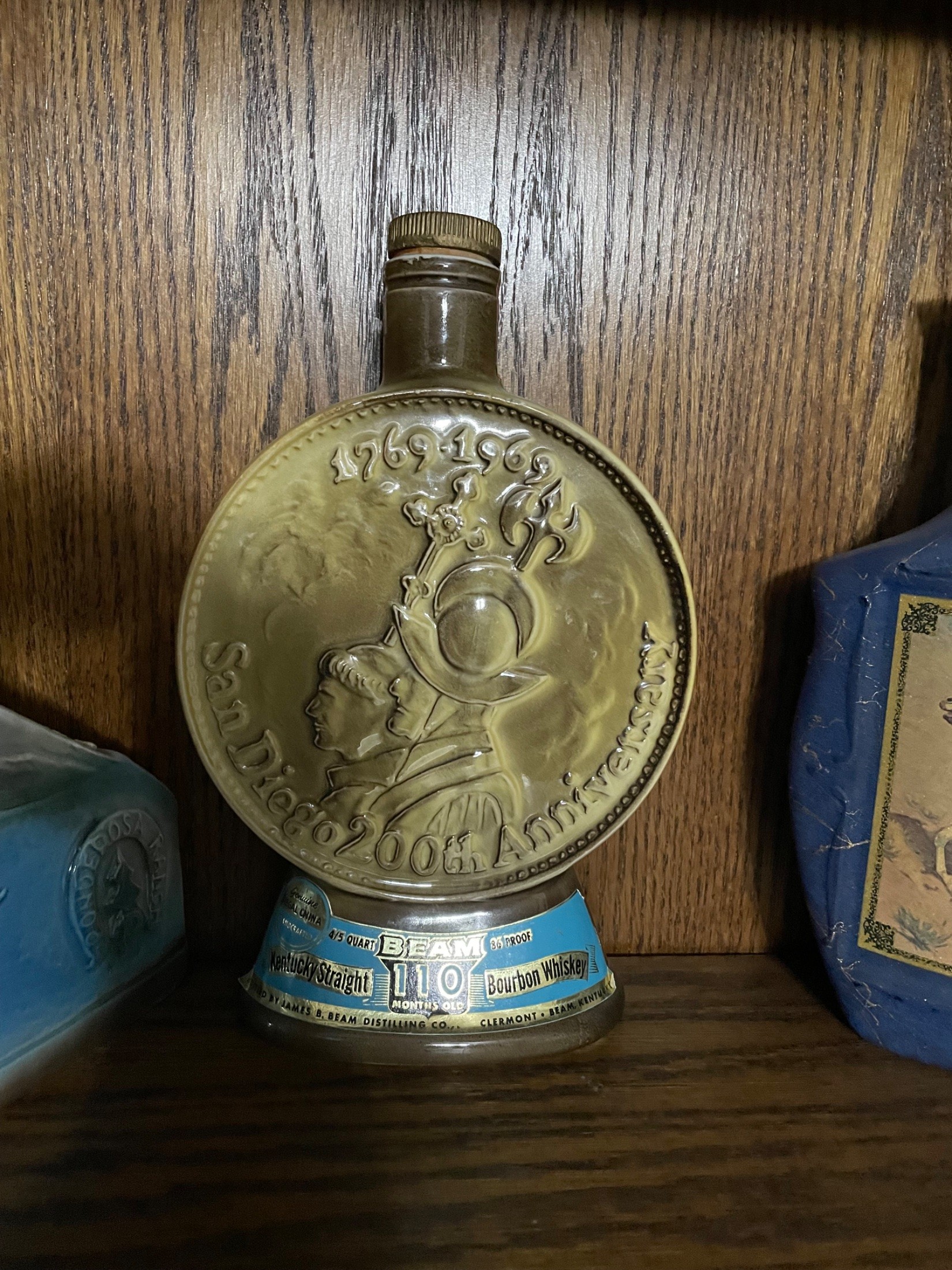 Jim Beam San Diego 200th Anniversary Commemorative Ceramic Decanter (1769–1969)