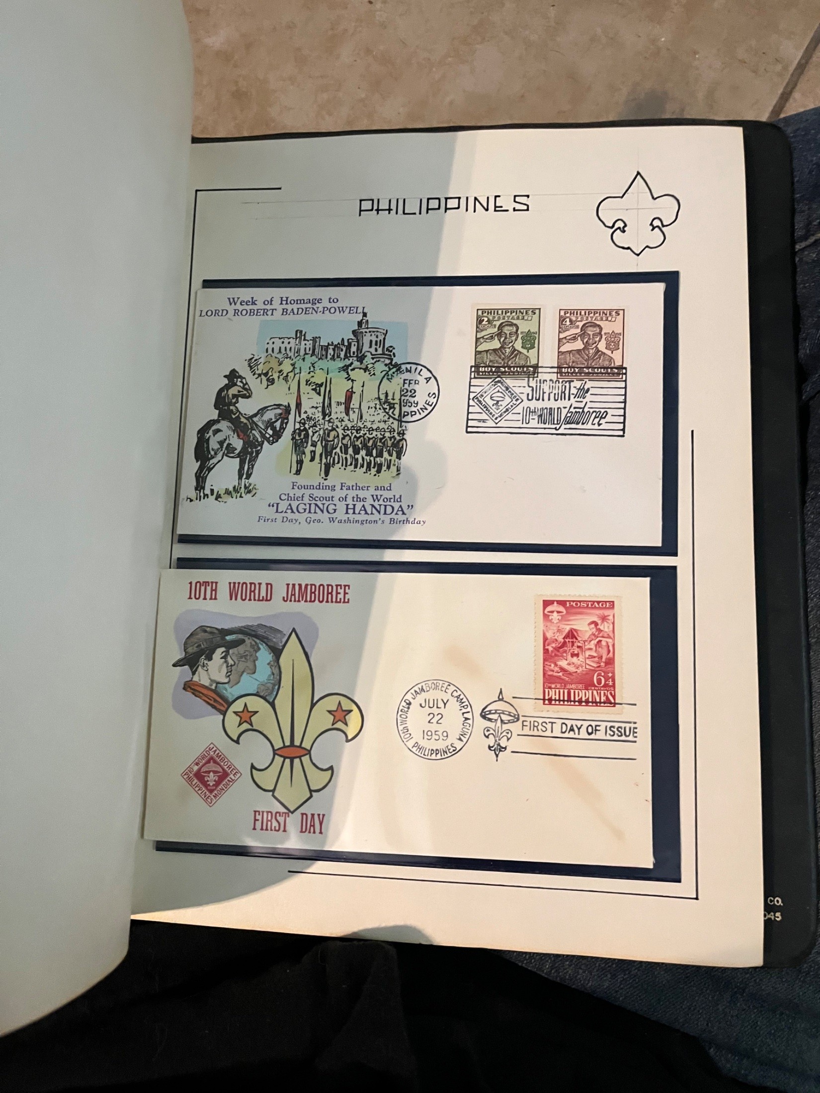 Philippines 6+4 centavos (bottom cover); 5 and 4 centavos (top cover)