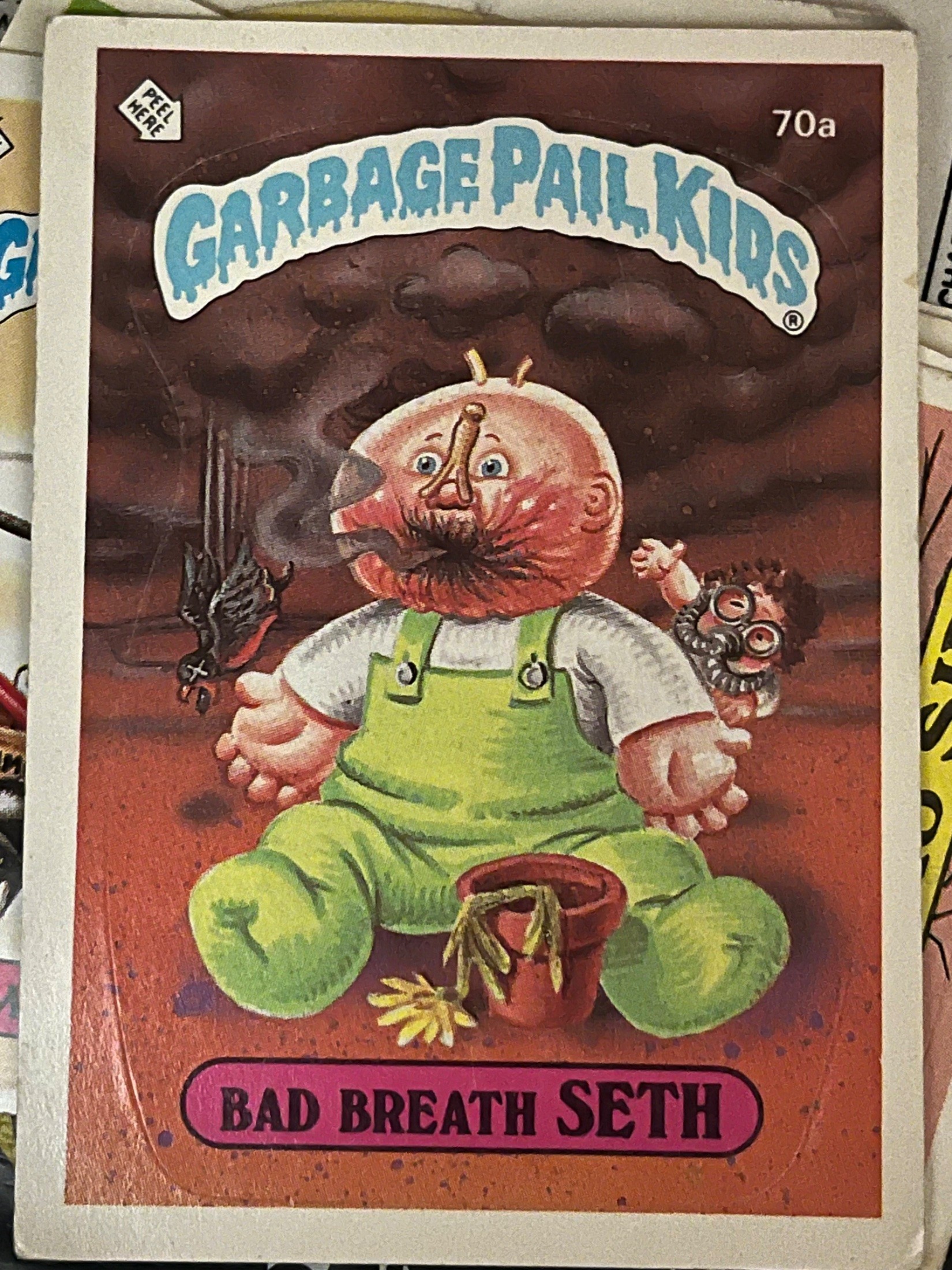 Garbage Pail Kids Series 2 'Bad Breath Seth' #70a Sticker Card