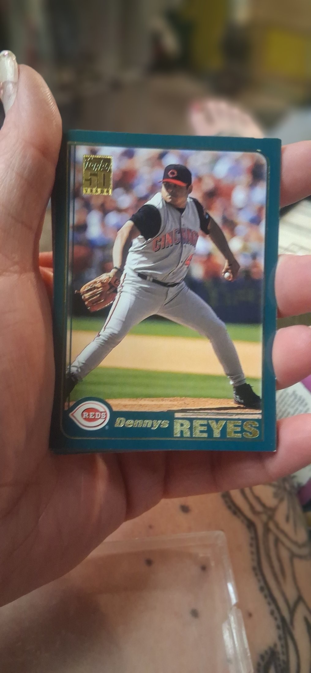2001 Topps Baseball Dennys Reyes card
