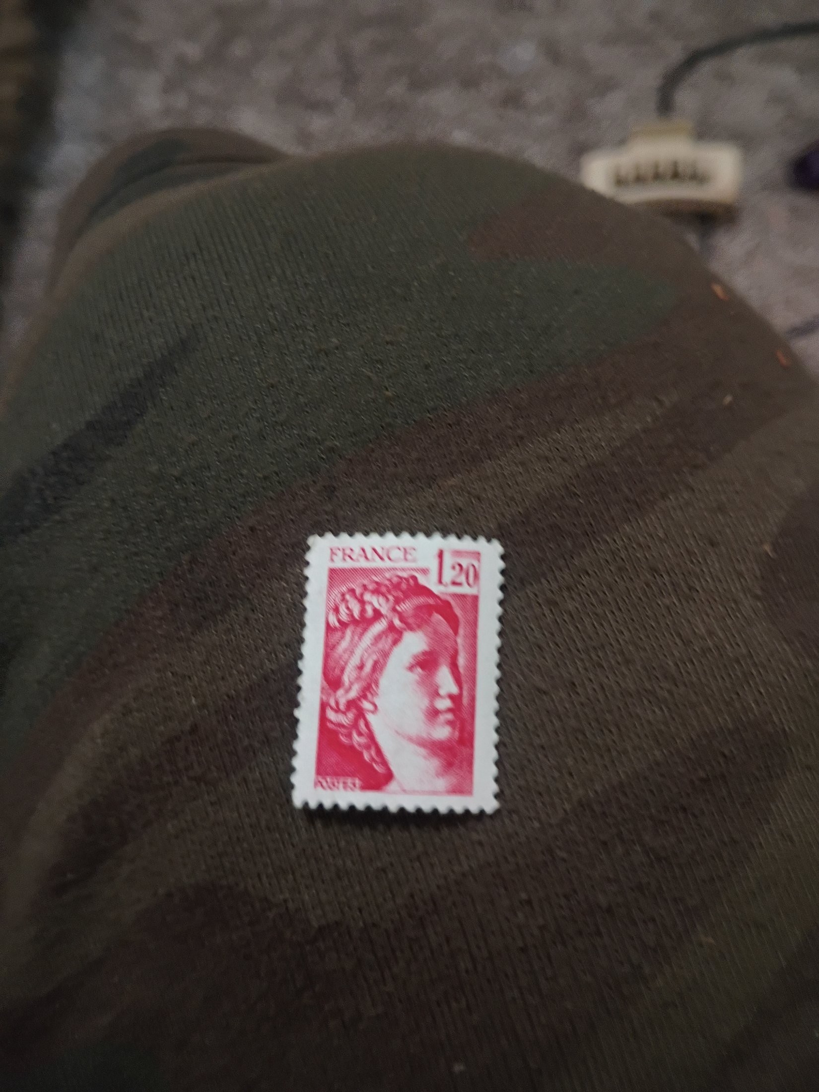 1977 France 1.20 Sabine de Gandon stamp