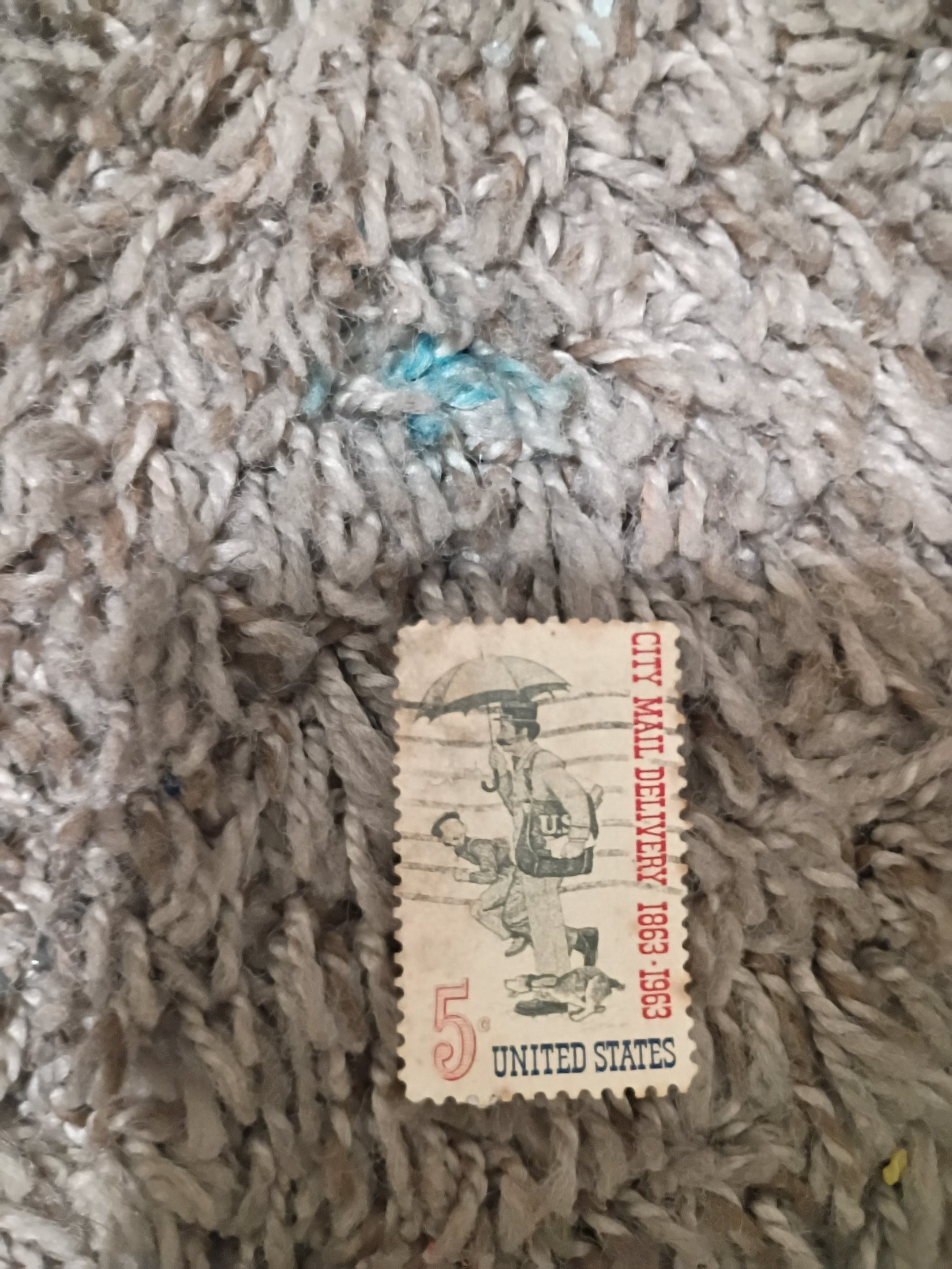 1963 5¢ City Mail Delivery Centennial stamp