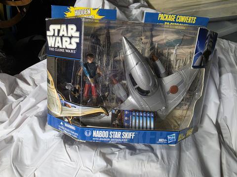Star Wars The Clone Wars Naboo Star Skiff with Anakin Skywalker Action Figure Set