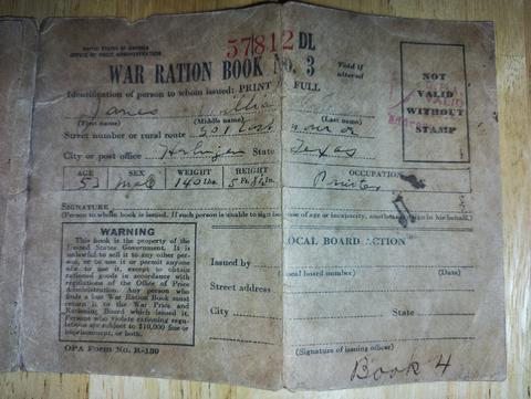 WWII U.S. Office of Price Administration War Ration Book No. 3 (OPA Form R-130)
