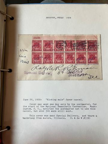 United States 2 cents (x10 = 20 cents total postage)