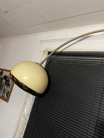 Mid-Century Modern Arc Floor Lamp with Dome Shade