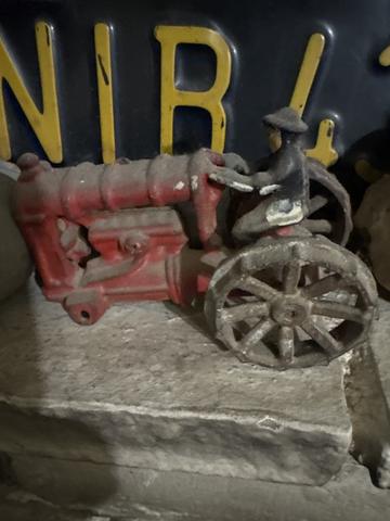 Antique Farm Tractor with Driver