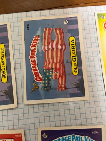 Garbage Pail Kids Series 6 Sticker Card #241a 'Old Gloria'